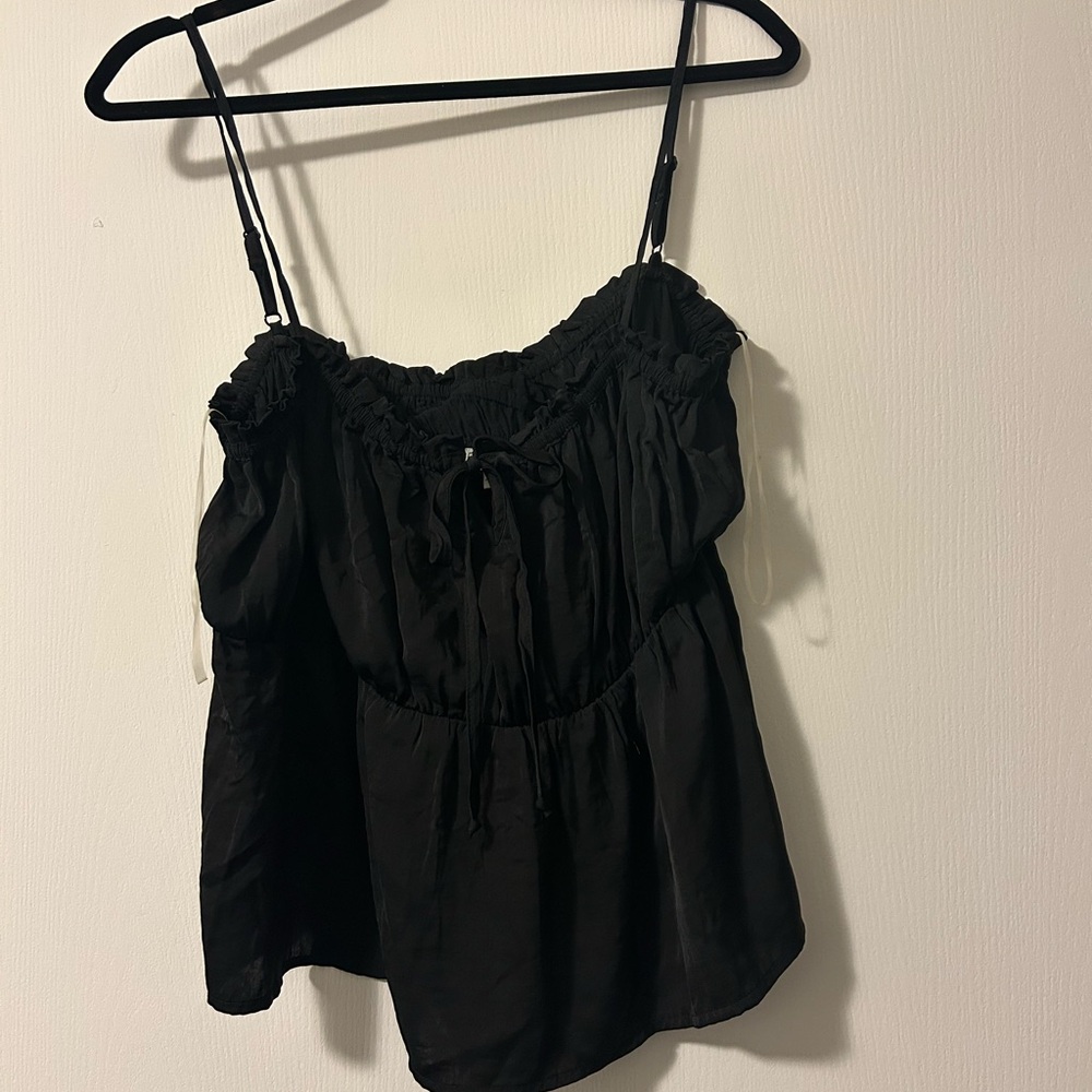 American Eagle Outfitters Black Cropped Camisole